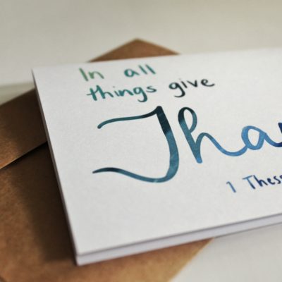 Thank You Card - Set of 4 - Blank