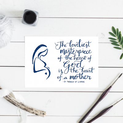 Mother's Day Card - Masterpiece - Catholic Greeting Card - 5x7