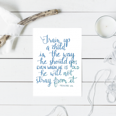 Teacher Card - Proverbs - Christian Greeting Card - 5x7