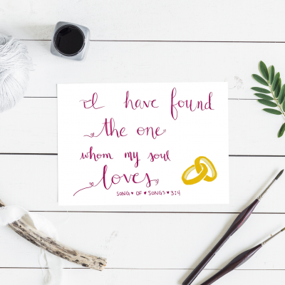 Catholic wedding card