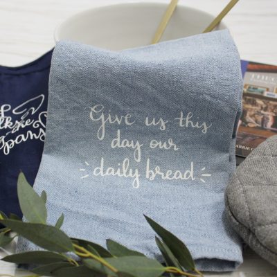 Catholic fair trade tea towel