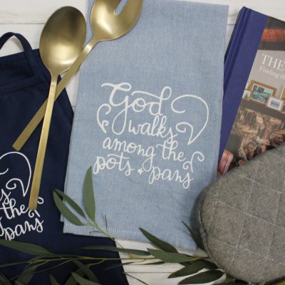 Catholic fair trade tea towel