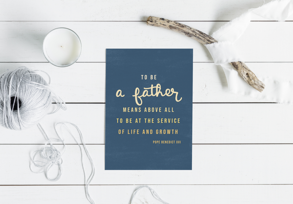 Father's Day Card - Pope Benedict- Catholic Greeting Card
