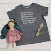 Saintgoals Toddler Girl graphic tee - Catholic Saint Virtues navy tshirt