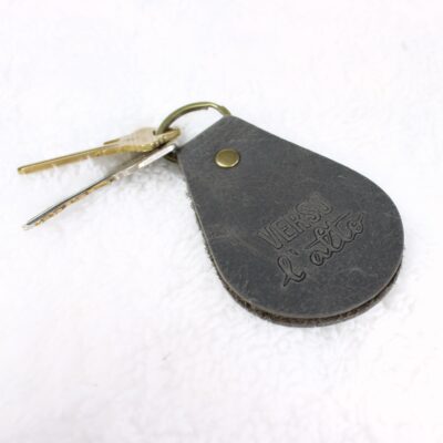 Leather 'Verso L'Alto' Keychain