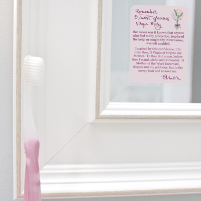 Memorare Window Cling