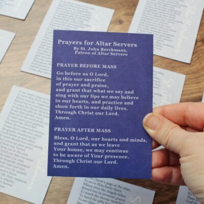 Prayers for Altar Server Card