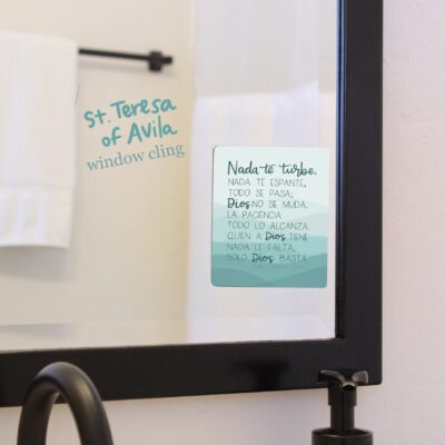 St. Teresa of Avila 'Let Nothing Disturb You' Window Cling